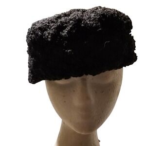 Beautiful Black Ladies Persian Lamb Custom Made Hat.